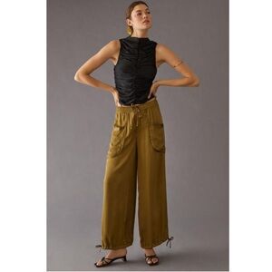 NWOT By Anthropologie The Silky Balloon Leg Cargo Joggers - Size XL